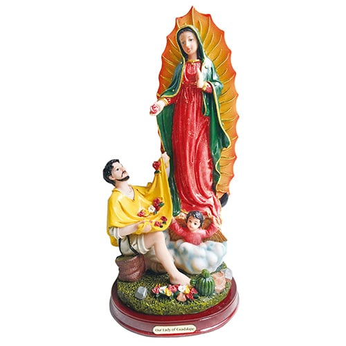 LG21A40-12 12 Inches Guadalupe w. Juan Diego Statue