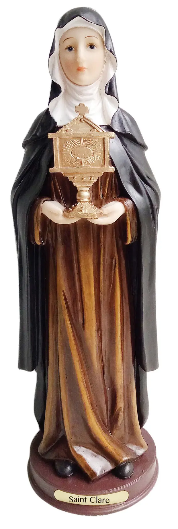 LG269 6" 8" 12" St Clare Statue Saint Claire Sculpture - Image 2