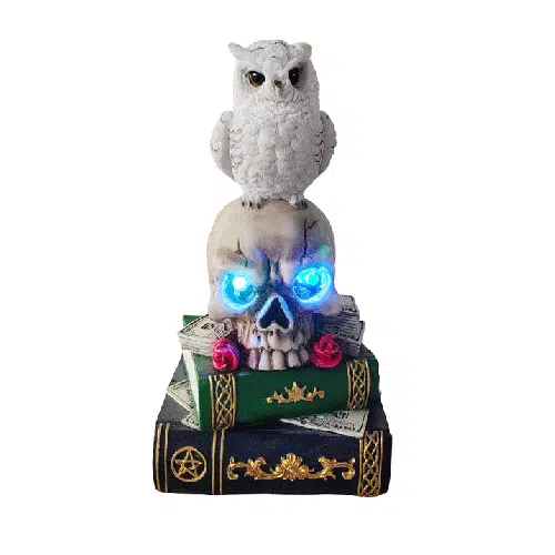 LG43-7.5 Owl with Eyes Light Crane 8 Inch