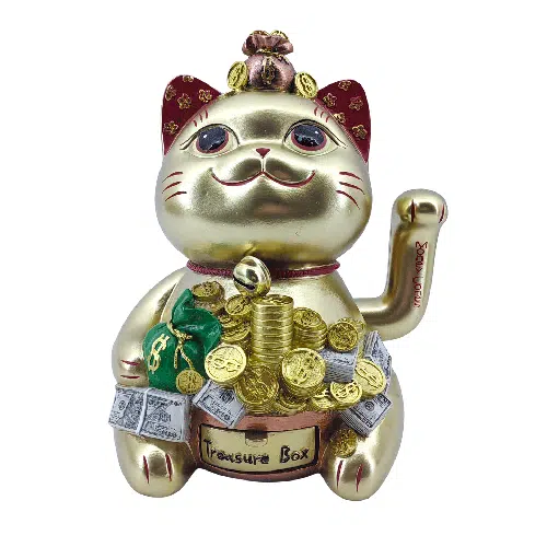 LG888-8 Lucky Cat Statue (Zhao Cai Mao) 8 Inches