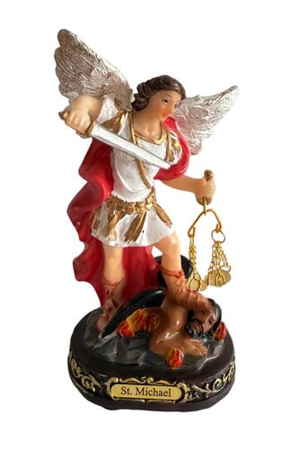 LG2293-5 St. Michael Statue White New Style