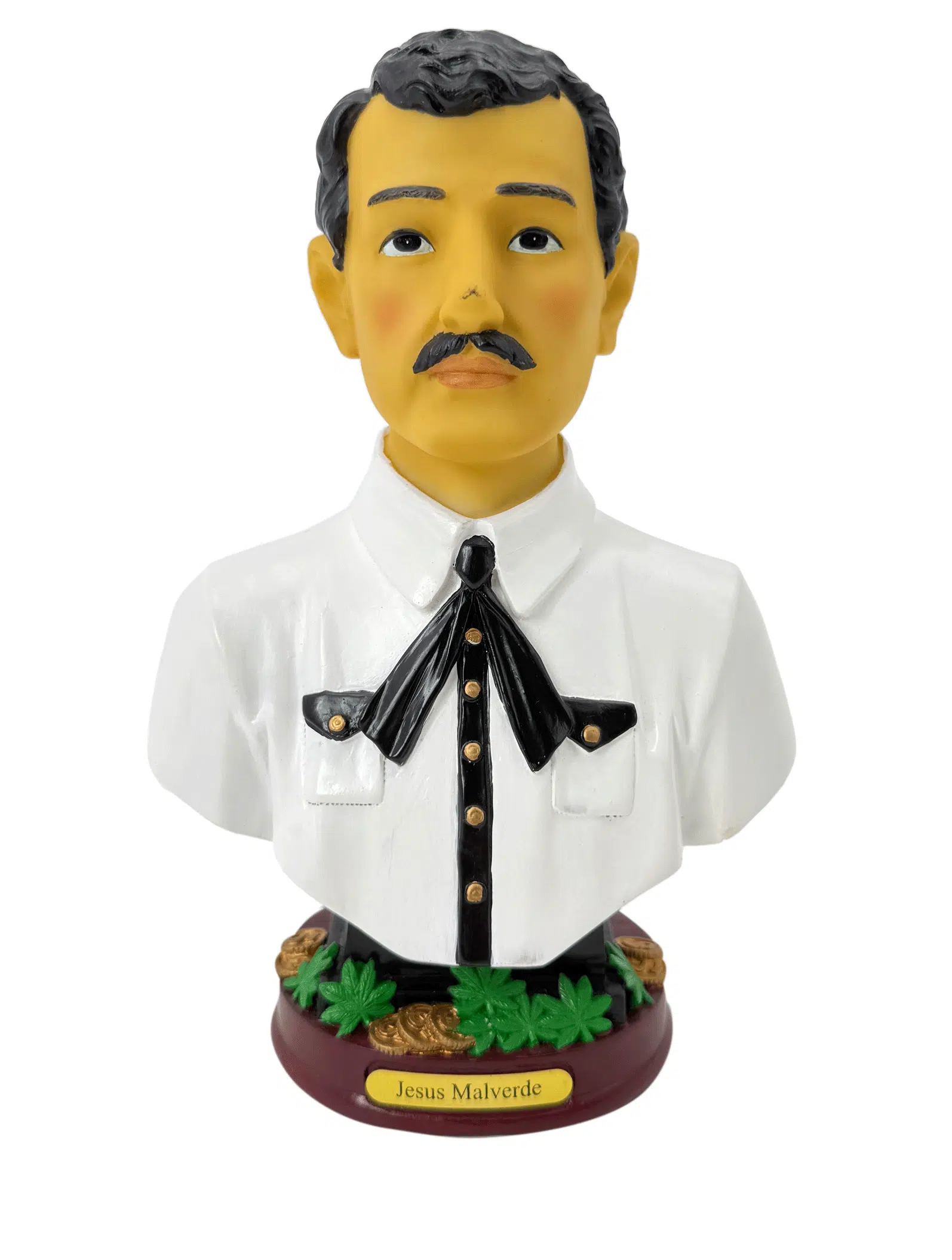 LG354-8W Jesús Malverde Angel of the Poor Statue Half Body Style 8 Inch - Image 3
