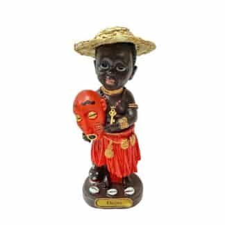 LG2308-8 Baby Elegua with Hat and Mask  Statue 8 Inches New Style