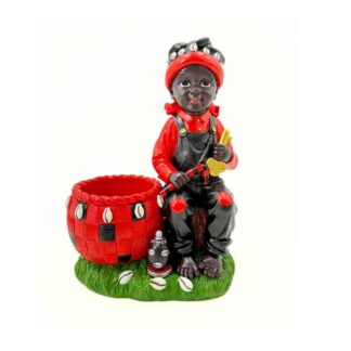 LG2307-12 Baby Elegua with Basket Statue 12 Inch