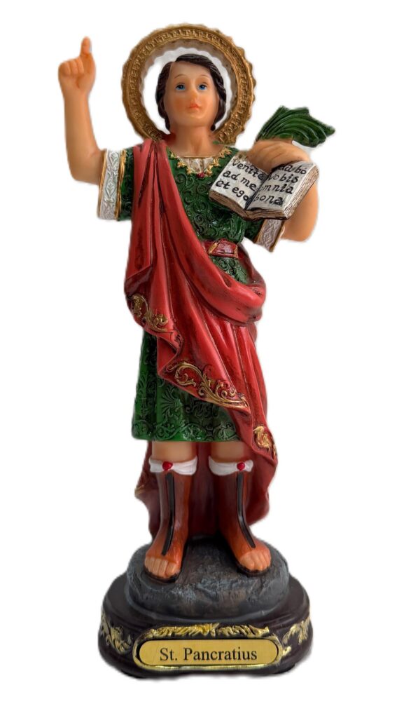 LG2425-8 Saint Pancras Statue St Pancratius Statua 8 Inches